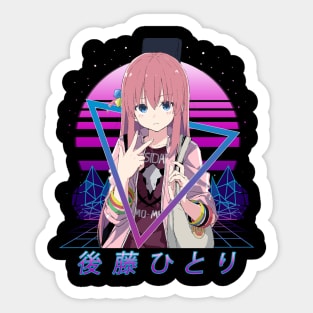 Manga Picture Rock Musician Sticker